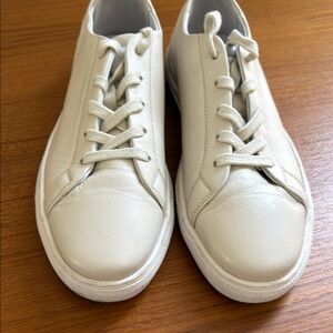 Seychelles Women 8 Leather Renew Sneakers Shoe Light Tan